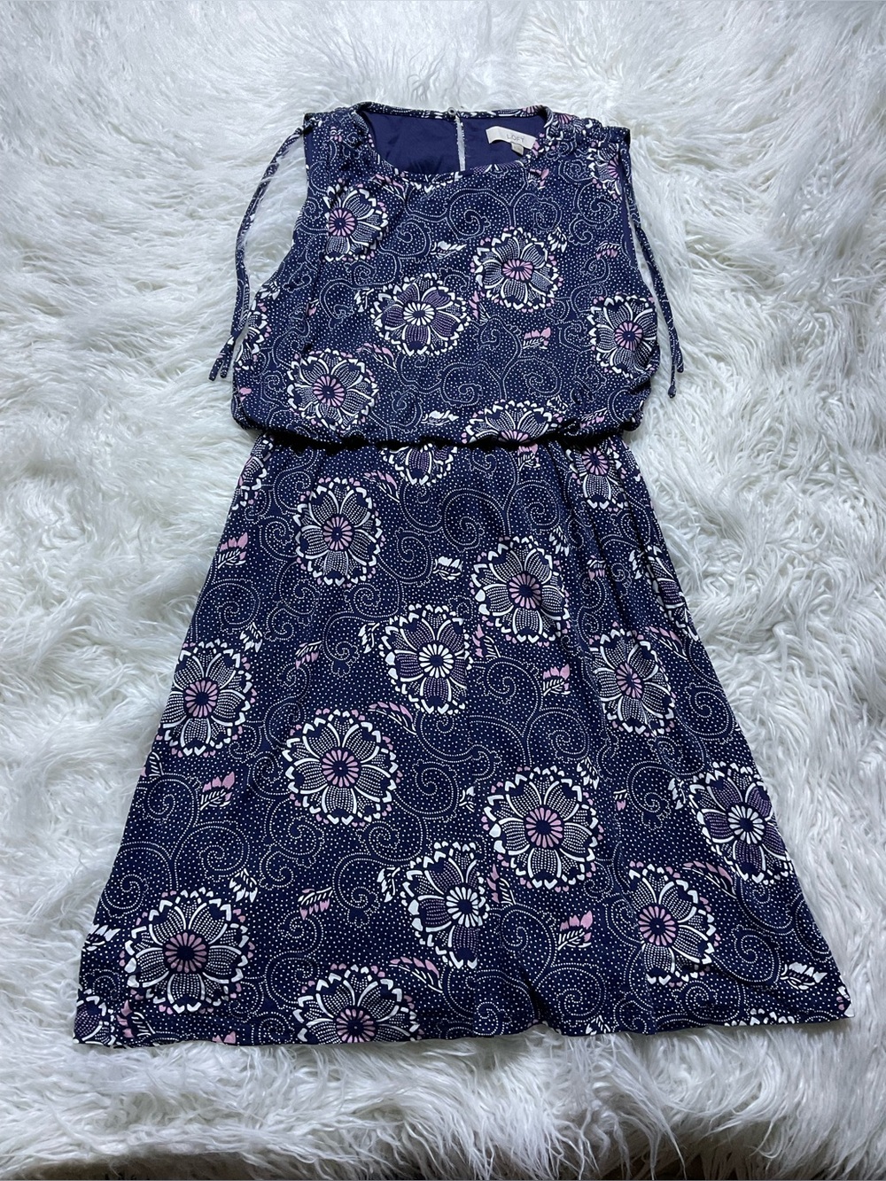 Y2K Loft Floral Blouson Floral Dress